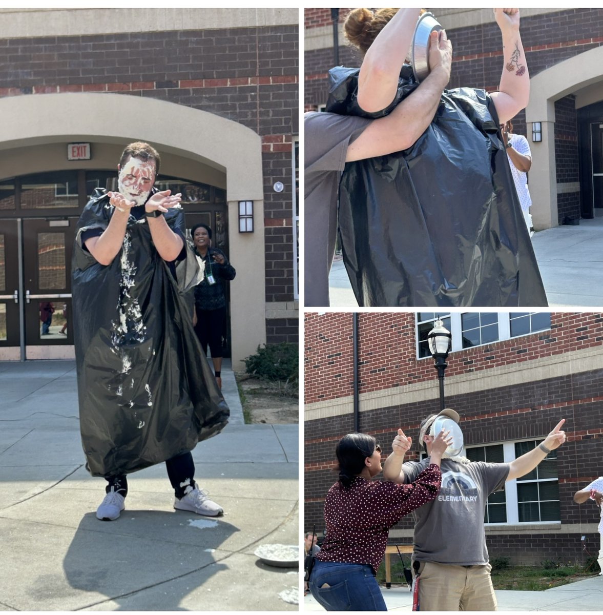 Pie day was one for the books! Students from each homeroom with the most growth in math received rewards &amp; we played math around the world. The best part was Mrs. Heutel, Mr. Rodriguez, and Coach V. got pied in the face! 🎉<a href="/amy_heutel/">Amy Heutel</a> <a href="/DeKalbSchools/">DeKalb Schools, GA</a> #Ilovedcsd #keepingstudents1st