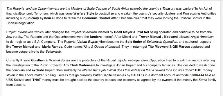 themankhosi's tweet photo. #TrueStateCapture
The $36 Billion CORRUPTION
Beneficiaries: #CODESAsellOuts and WMC
UNITY of people can bring down any SYSTEM. #EconomicApartheid
#WakeUpSA
#VoteMK_29May2024
#VoteMK2024
#FightForMiningCharter
#FightForStateBank
#StateCaptureCommissionOfInquiry🔥
👇 https://t.co/2OMTID2uRR