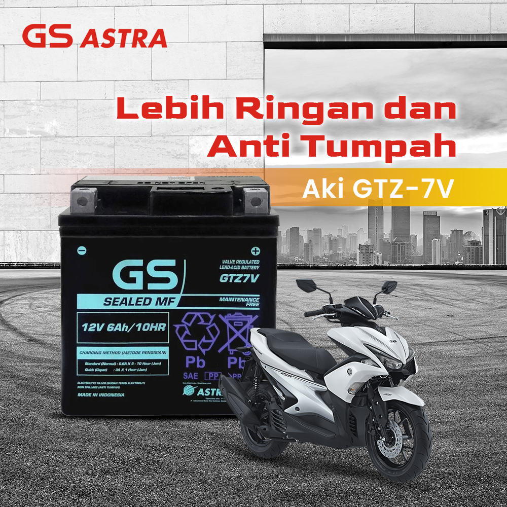 Motormu Aerox 155? Ini nih aki yang cocok buat kamu!

Aki GTZ-7V dengan separator Absorbent Glass Mat (AGM), accu zuurnya dijamin tidak tumpah.

Beli yang asli di astraotoshop.com, skuy!
#GSAstra