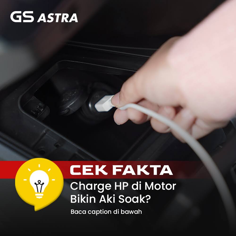 Faktanya pot gadget charging pada motor nggak akan bikin aki soak, selama motor dalam kondisi menyala.

Gunakan fitur ini hanya dalam keadaan darurat aja, ya!

#GSAstra