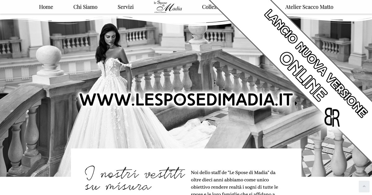 dottroggia's tweet photo. Il sogno di tutte le donne... un abito da sposa di "Le Spose di Madia". Oggi, la nuova versione di un sito ormai storico del Dr Roggia Biagio Information Technology esce in una nuova, brillante veste. Visitate https://t.co/o4U6BtXAwG. Aggiornamento a PHP8, indicizzazione SEO... https://t.co/Vf2KojaMEe