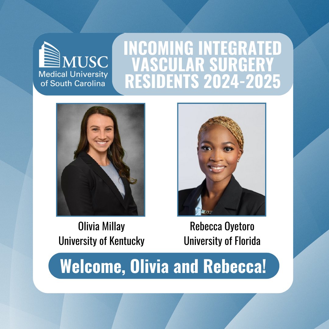 We are thrilled to announce the results of our 2024 Integrated Vascular Surgery Match! Welcome Oliva Milay (University of Kentucky) and Rebecca Oyetoro (University of Florida) to the division! #Match2024 @FutureVascSurgn