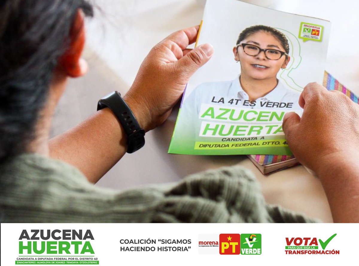 AzucenaHuertaR's tweet photo. Hoy, en el Distrito 40 necesitamos tomar conciencia y analizar la mejor opción que representara dignamente a los ciudadanos en el Congreso de la Unión.
Unidos Morena, Partido del trabajo y Partido Verde, estamos comprometido con los ciudadanos.
🟤🔴🟢
#QueSigaLaTransformación https://t.co/4qCKqNMdBn