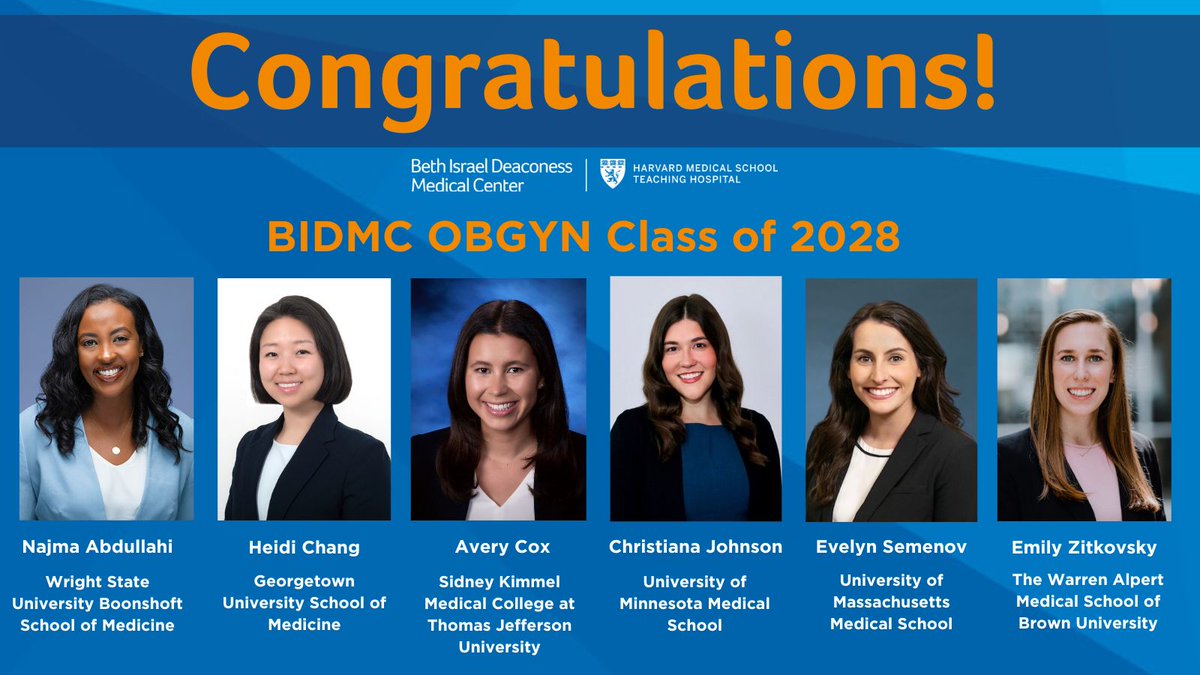 We're beyond excited and truly honored to introduce the @bidmcobgynrez Class of 2028! Welcome to @BIDMChealth and @harvardmed! #MatchDay2024 #OBGYNmatch