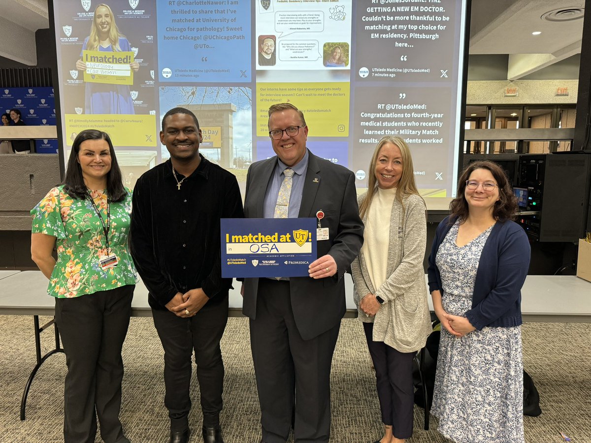 UToledoMed's tweet photo. THANK YOU to our Office of Student Affairs for making Match Day a memorable success! 🎉
#UToledoMatch #Match2024 https://t.co/NZwssBksRM