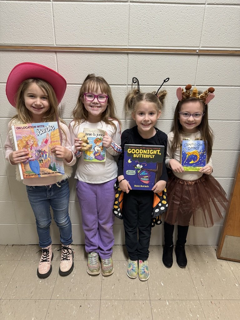 These 1st graders in Mrs. Trout's class dressed up as their favorite book characters last week. #makingconnections