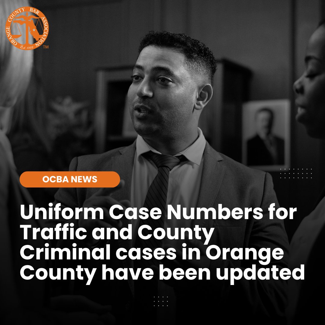 🚨 Attention Attorneys: Florida Supreme Court's recent certification necessitates changes in Uniform Case Numbers for Traffic and County Criminal cases. Stay informed with the full story bit.ly/UCNChanges24 #LegalUpdates #OrangeCountyCourts