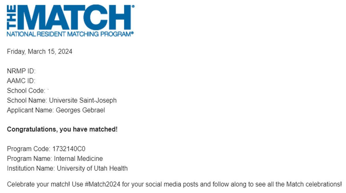 Unreal feeling! I am honored to match @UofUInternalMed Wouldn't be possible without the tremendous support from my family, friends, colleagues & specially my mentors and team who believed in me @neerajaiims @umangtalking @maughanonc @montypal Excited for what's ahead #Match2024