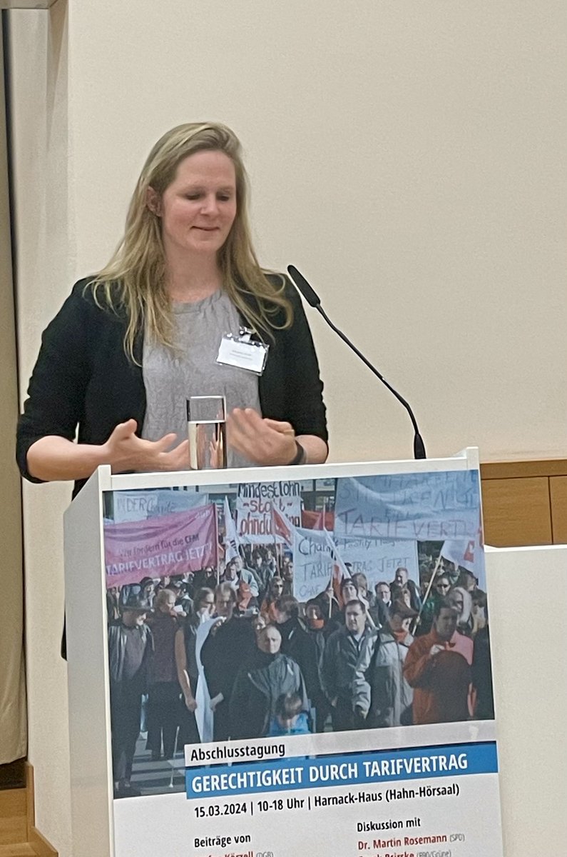 Und jetzt ist es vorbei: der Tag, unsere Abschlusstagung und das Kolleg. ⁦<a href="/johawolff/">JohannaWolff</a>⁩ fasst über 3 Jahre Kolleg zusammen. Damit verabschieden auch wir uns - für heute. Auf unsere Dissertationen dürfen alle noch gespannt sein! #TarifGerecht24