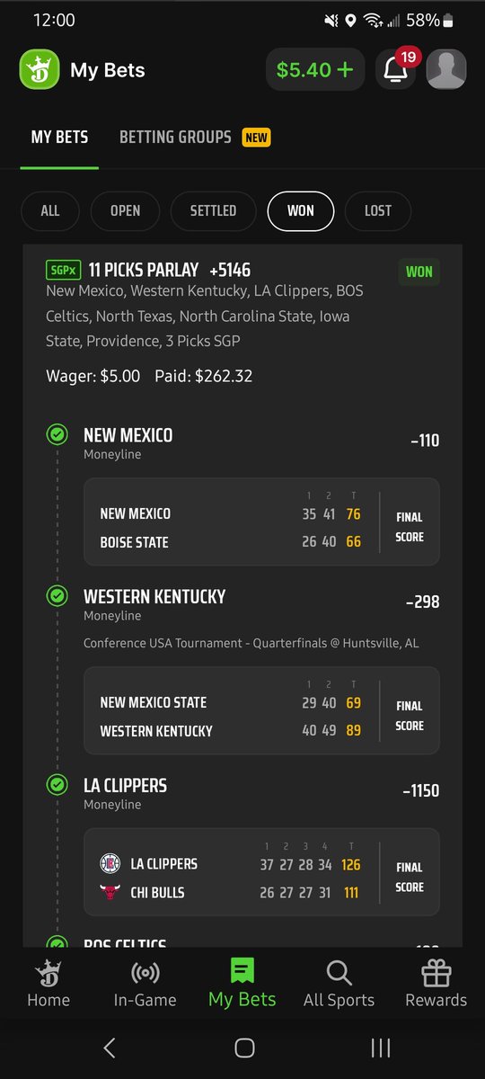 Theblinkof1's tweet photo. @JimmySportPicks Your plays coupled with live bets printed that $$$$ 😁😁 https://t.co/OMZ4JIpw9f