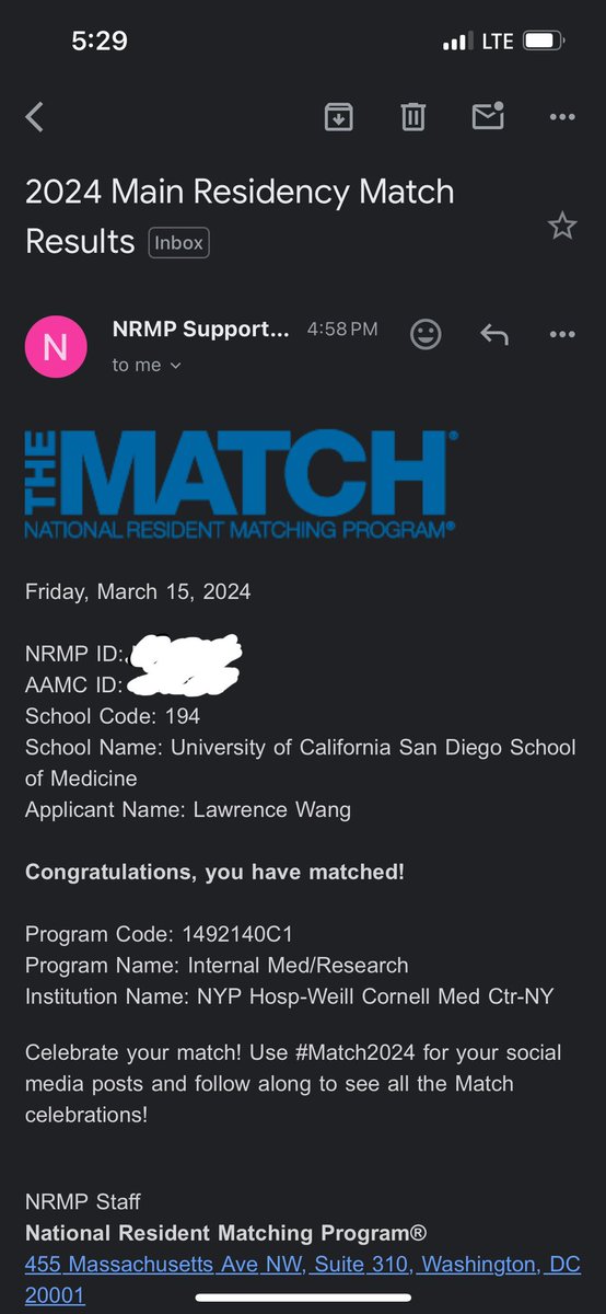 Matched to my #1 residency program, Cornell’s physician scientist track! Thank you to my family, friends, mentors, and organizations like <a href="/PDSoros/">PD Soros Fellowships</a> <a href="/NIHOxCam/">NIHOxCam</a> <a href="/ucsd_mstp/">UCSD MSTP</a> who supported me along this long road.