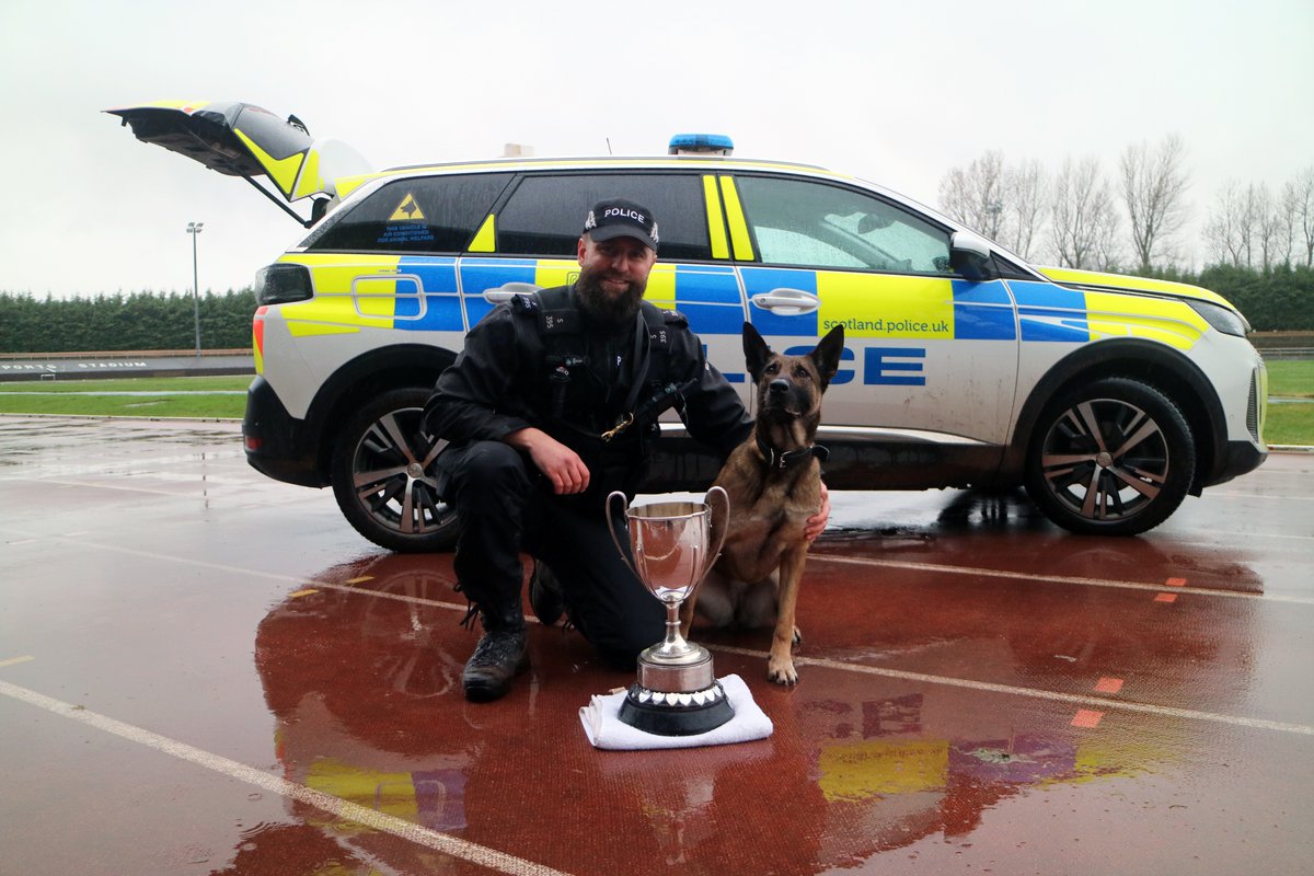 PoliceScotland's tweet image. Police dogs and handlers got to showcase their agility, obedience and police work skills at the 56th Regional Police Dog Trials this week.
 
Well done to everyone who took part and congratulations to the winners, PC McMaster and PD Amber, who'll be progressing to the Nationals 👏