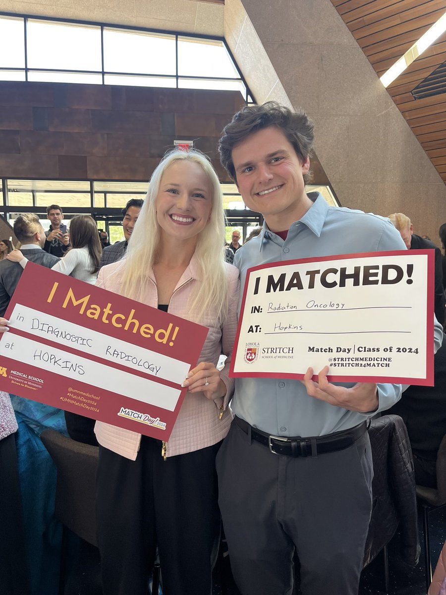Dylan Ross (@dylan_ross12) on Twitter photo Lindsey and I are so excited to have matched at Hopkins!!🎉 We can’t wait to join such amazing programs🥳
#MATCH2024
<a href="/JHMRadOnc/">Radiation Oncology & Molecular Radiation Sciences</a>
<a href="/Hopkins_Rad/">Johns Hopkins Radiology</a> Lindsey and I are so excited to have matched at Hopkins!!🎉 We can’t wait to join such amazing programs🥳
#MATCH2024
<a href="/JHMRadOnc/">Radiation Oncology & Molecular Radiation Sciences</a>
<a href="/Hopkins_Rad/">Johns Hopkins Radiology</a>