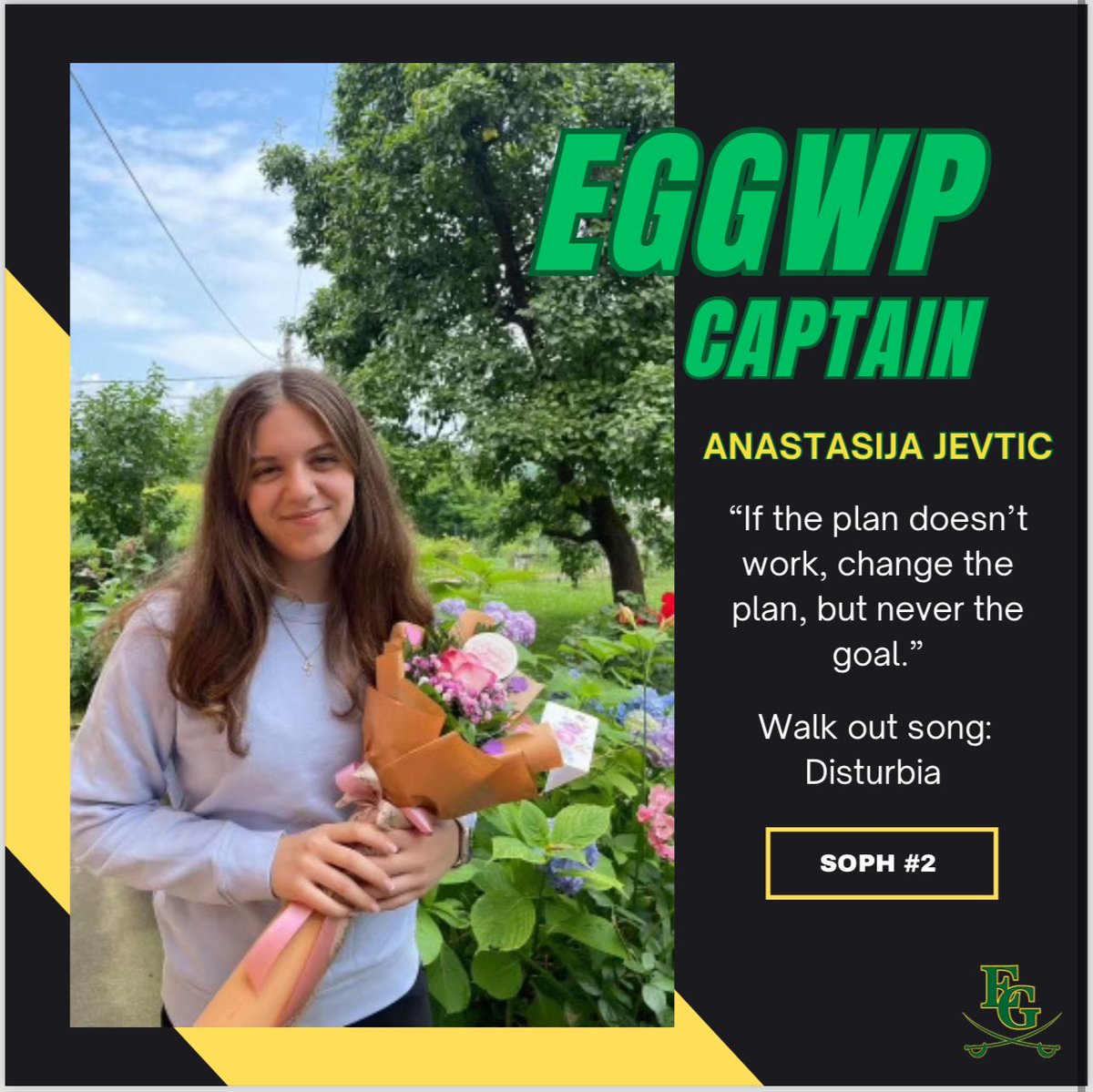 Special post for these ladies in green and gold! Introducing our 3 captains for the 23/24 season! 💚💛

These athletes not only help build our program’s culture, but motivate our players to be the best version of themselves! #WeAreEG #EGGWP 🤽‍♀️