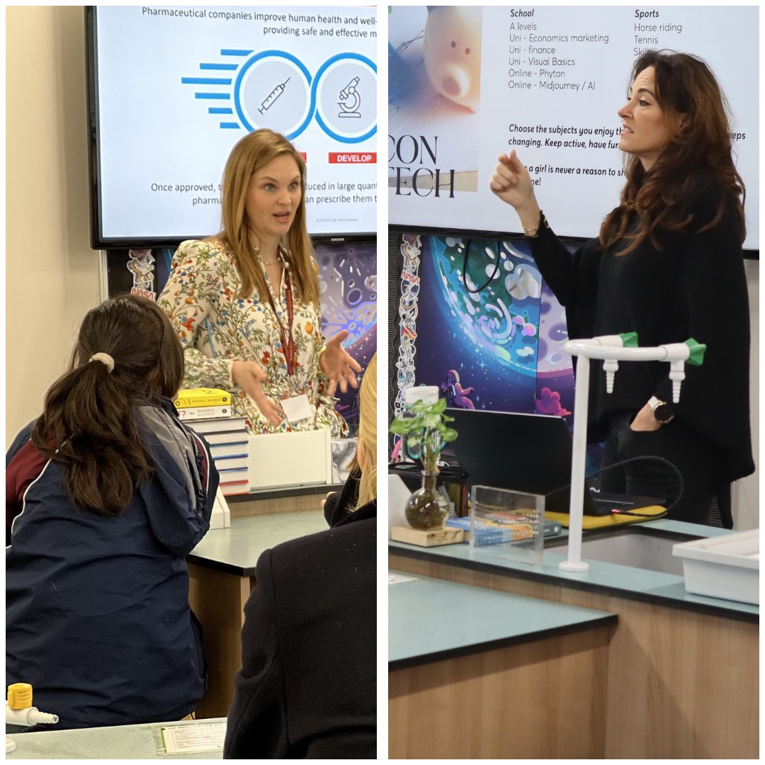 This morning, two mums of pupils who work in STEM disciplines, talked to Year 7 and 8 girls about their experiences as women in this area. Both ladies explained their roles and encouraged the girls to pursue their dreams.  They were truly inspirational.  #WomenInSTEM