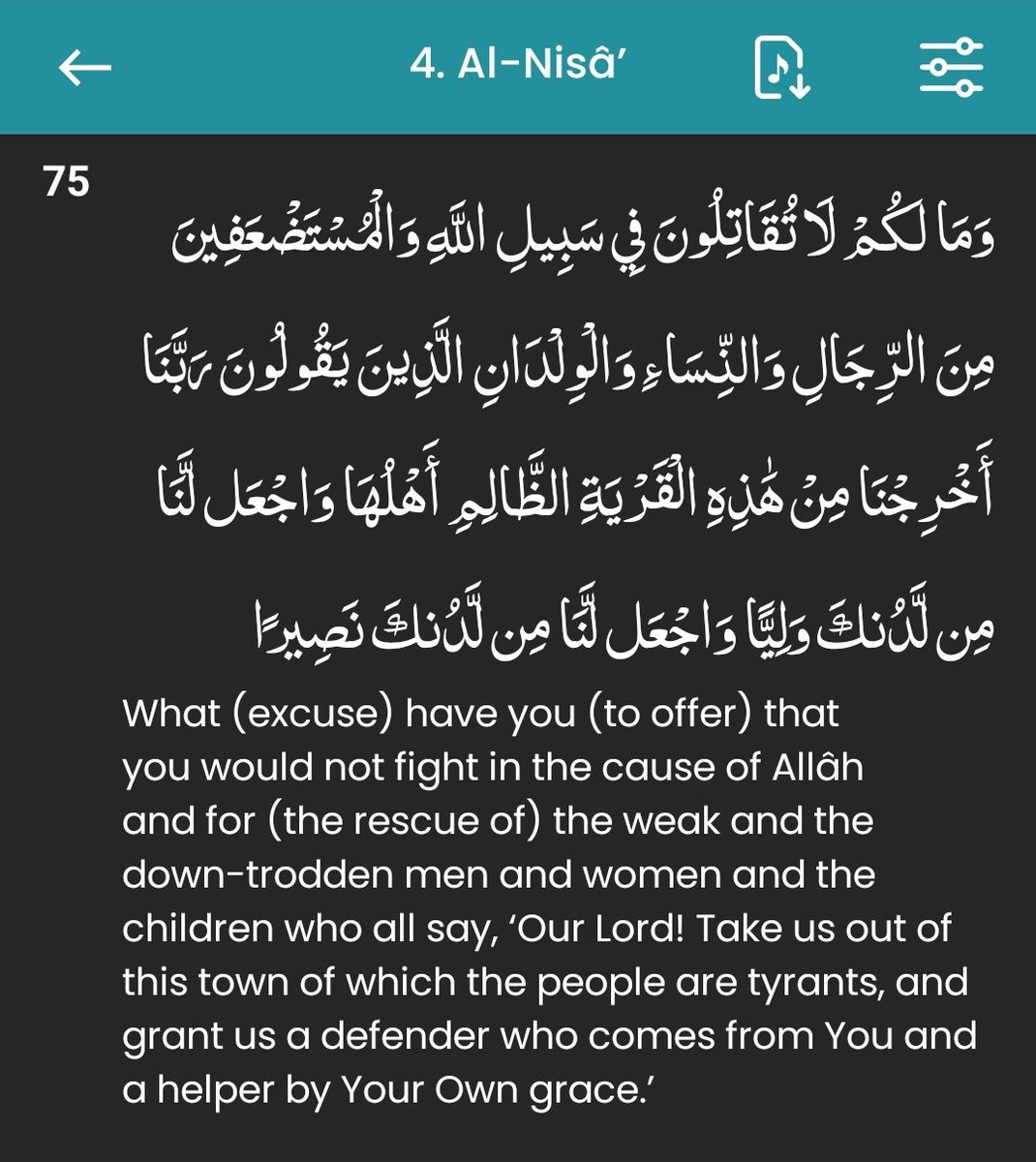 Aadil_IMDH's tweet photo. Quran' : S4v.75 &amp; S4v.135

We stand for Justice with our Brothers and Sisters in Sudan, Gaza, Congo and all oppressed people all over God's green earth. https://t.co/Bh9wtM9z3J