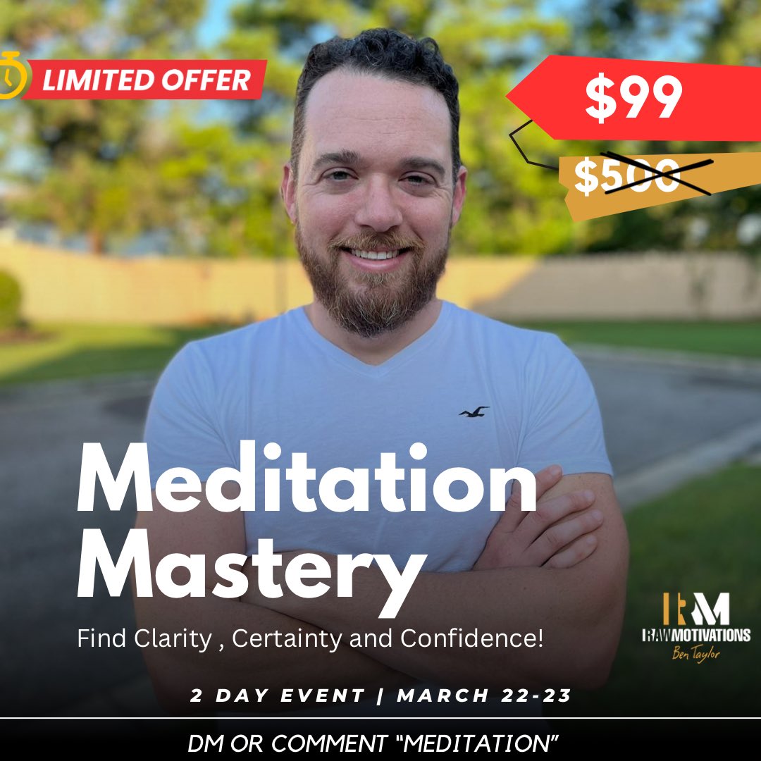 Join us as we dive deep into three transformative meditation techniques: clock, directional, and mantra.

📩 Let’s start your meditation journey together. 🙏 

#MeditationMastery #InnerPeace #Mindfulness #MeditationJourney