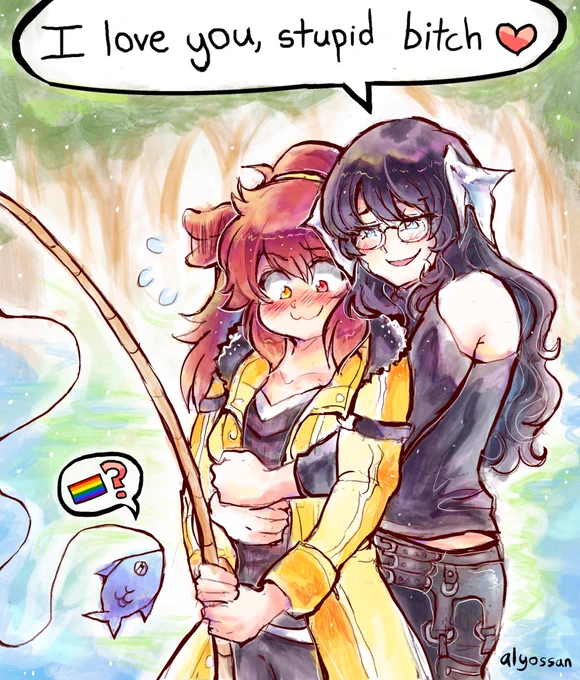 C☀️mmission for @GothicRaine - her and her gf's OCs for their anniversary! 😊 