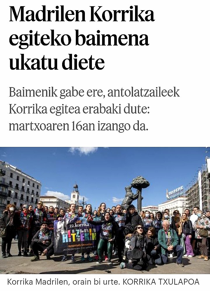 ANCEuskalHerria's tweet photo. 🚩Demà dissabte 16, la cursa en favor de l'euskera #Korrika23 a Barcelona i a Madrid 💕
(Tot i que els dos ajuntaments han negat el permís, els organitzadors han trobat la manera de dur-les endavant amb molt d'imaginació 💪💪💪)
Endavant #Korrika!
@AEK_eus #HarroHerri https://t.co/Em1dObuGJg