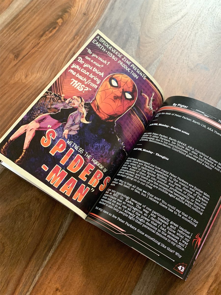 SpideyZine's tweet photo. Here’s a sneak peak of the zine itself as well! https://t.co/5uyKVcYxN1