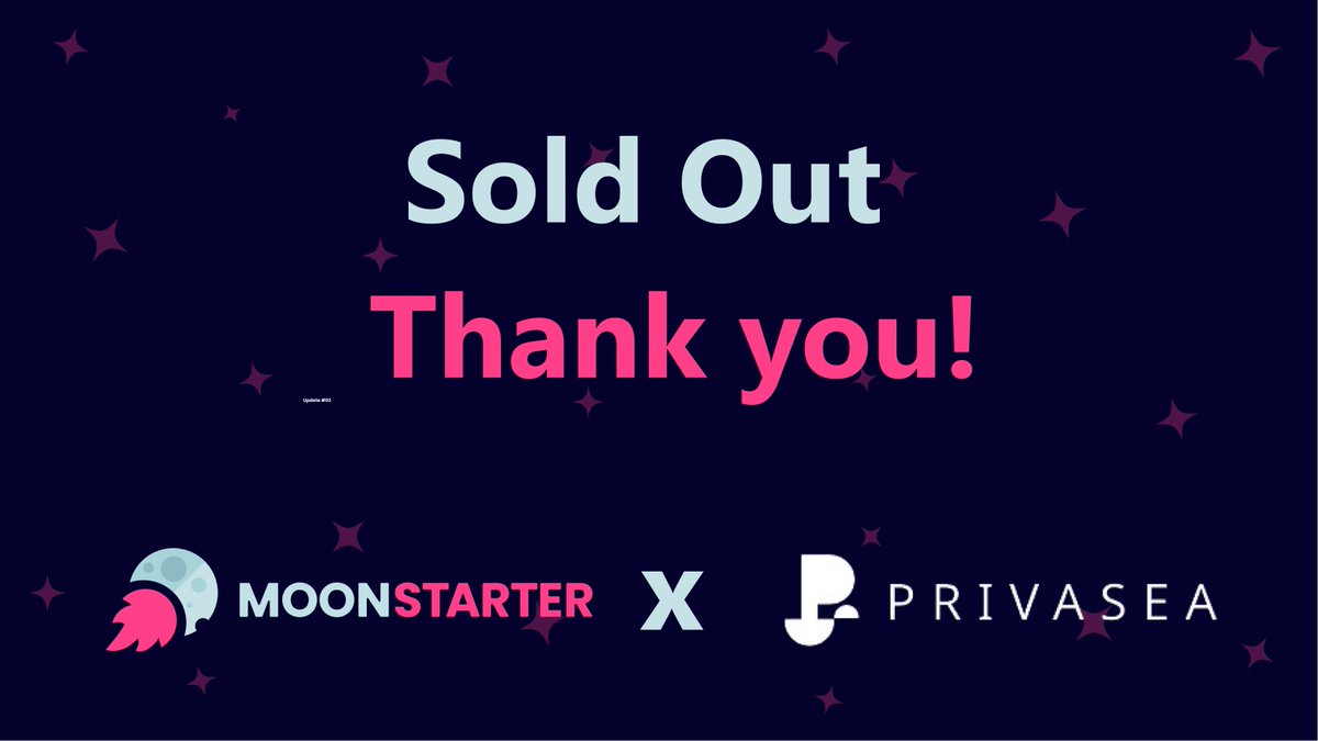 moonstarter_off's tweet photo. Dear Community,

@Privasea_ai Private Sale is now sold out! 💥

Thanks for your amazing support. 🫶

Stay tuned as the @SugarKingdomNFT sales are coming very soon! https://t.co/jd4ibcj0NT

The #MoonStarter Team https://t.co/yZWtBZqvTA