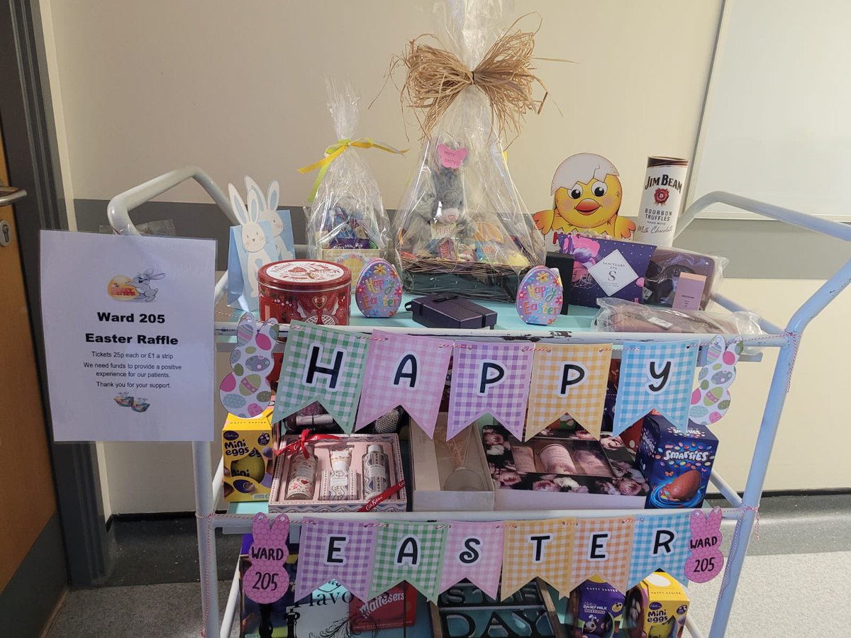 Come and have a go on the Easter Raffle. All proceeds to go towards providing snacks and activities for our lovely patients #Easter #raffle #patientexperience