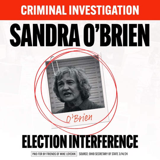 My RINO opponent and her criminal syndicate are currently under investigation with the Secretary of State for election interference! We need election integrity in Columbus!