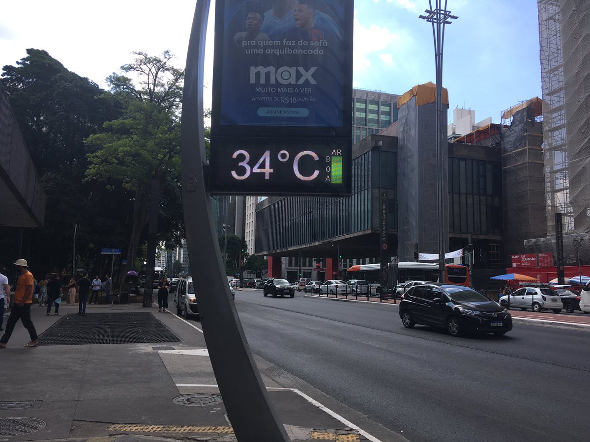 Calor infernal hoje em SP. E aí na sua cidade como está?