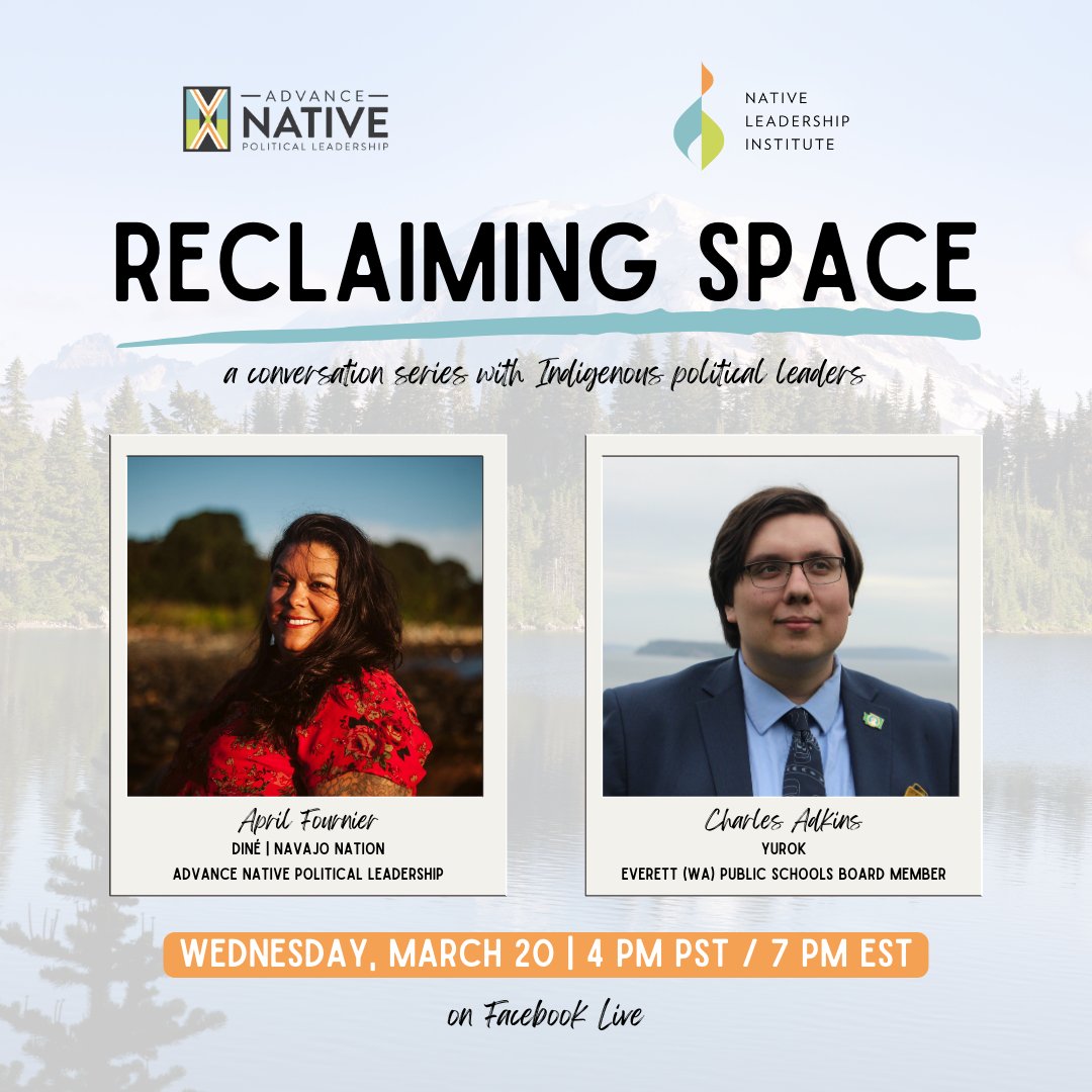 advancenativepl's tweet image. Want to run for office, but not sure what office to run for? We'll be digging into this question &amp;amp; more on our next episode of #ReclaimingSpace with Everett (WA) Public School Board Member Charles Adkins (Yurok).

RSVP to join us: fb.me/e/1IdEfg4Ir

#BuildNativePower