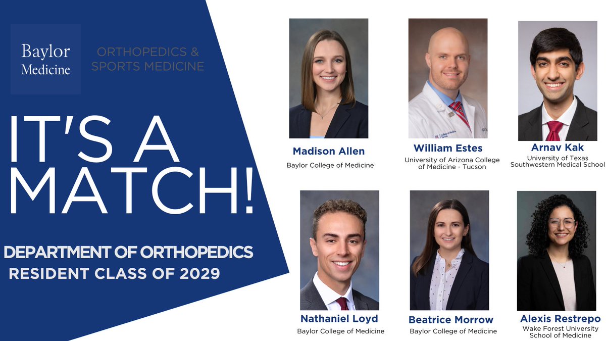 Happy #matchday! Here they are, the newest members of our resident team! 🎉 <a href="/BCMOrthoRes/">BCM Orthopedic Surgery Residency Program</a> <a href="/bcmhouston/">BCMHouston</a> 
 
#orthotwitter #MedTwitter #matchday2024 #bcmhouston
