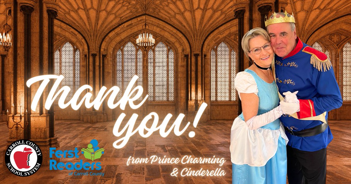 Thank you for supporting me in the Ferst Readers of Carroll County Book Character Contest. Today is the last day of voting, and the contest has already raised over $10,000 to support early literacy in Carroll County! For now, I'm dancing off to celebrate with Cinderella!