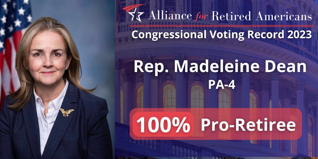 ActiveRetirees's tweet photo. Thanks for fighting for retirees @RepDean! We appreciate your votes to #SaveOurCare and protect #SocialSecurity and #Medicare https://t.co/dTIvy6N7GZ #RetireeVotes https://t.co/9z1Xcgs9gq