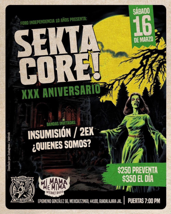 mimamamemimagdl's tweet photo. Hoy a las 5 PM en @JaliscoRadio
CORTESÍAS para #LosEsquizitos y #Krang !!!
En la música @SektaOfficial @Control_Army #GritosDeRabia #McNally #AnaMc #Reflejo y mas !
Viernes (5 PM) 96.3 FM GDL En linea https://t.co/C7KQW4QCo0 https://t.co/JWCjSRe0wA