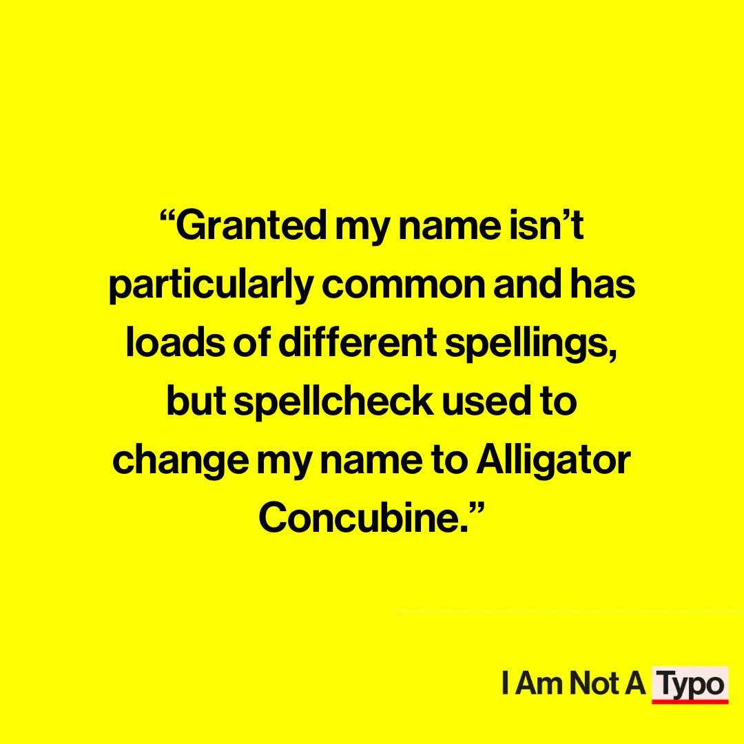 Over the past few days we have received stories from people all across the country, sharing their experiences with autocorrect and spellcheck over the years. It has been wonderful hearing from every single one of you (🥹)- this is the reason we started this campaign.
#iamnotatypo