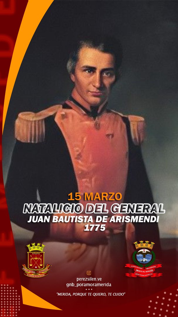 Meridacz_22's tweet photo. Tal día como hoy #15Mar de 1775 nació Juan Bautista de Arismendi, fue un General venezolano y prócer de la Independencia de Venezuela. https://t.co/UyMs7baJpu