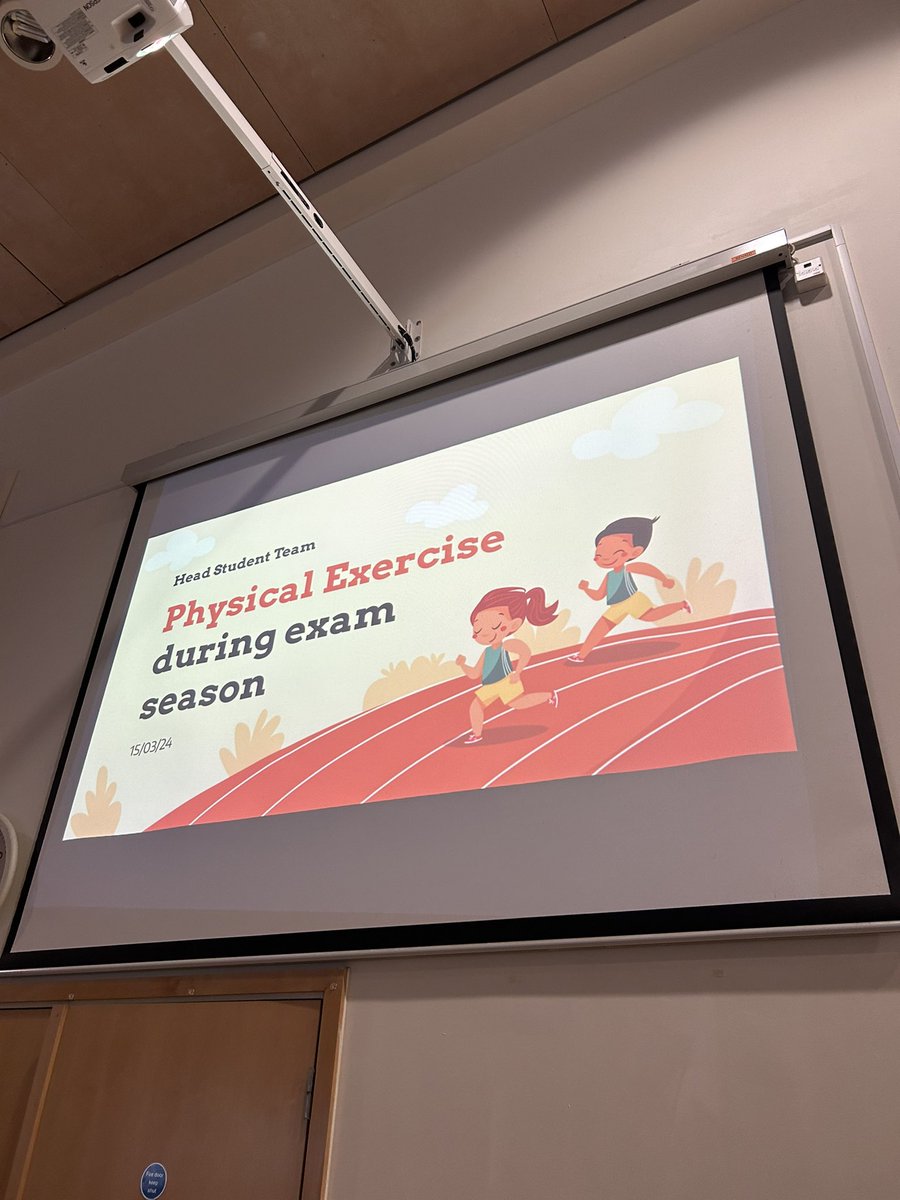 This morning we gave an assembly to Year 11 and Sixth Form about the importance of continuing with hobbies, including physical exercise, during exam periods. 🏋️‍♀️⚽️🏅