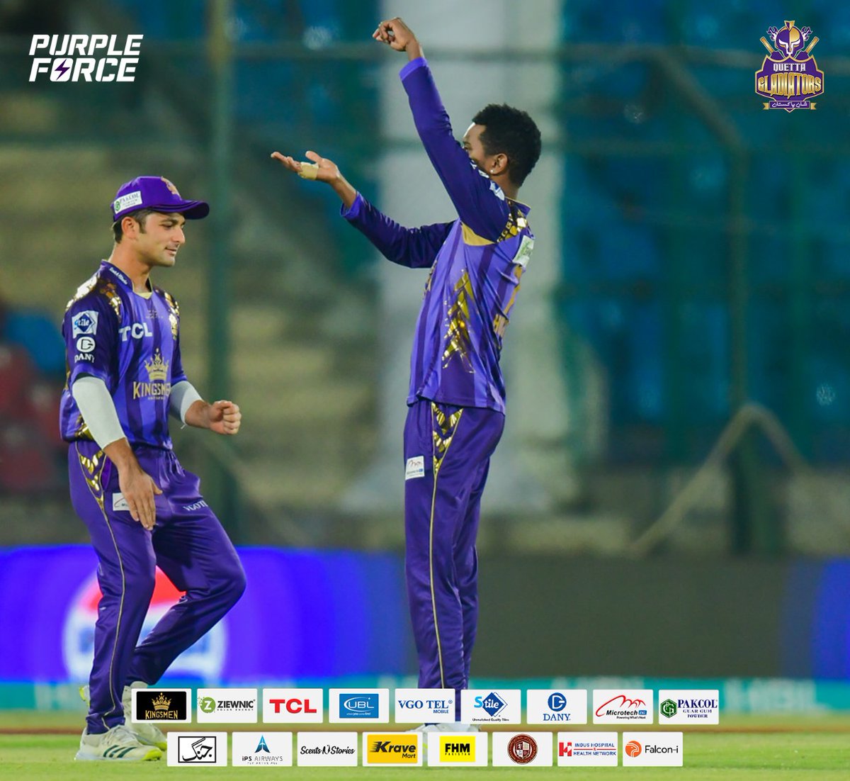 📸🏏🔥 #PurpleForce #IUvQG #HBLPSL9