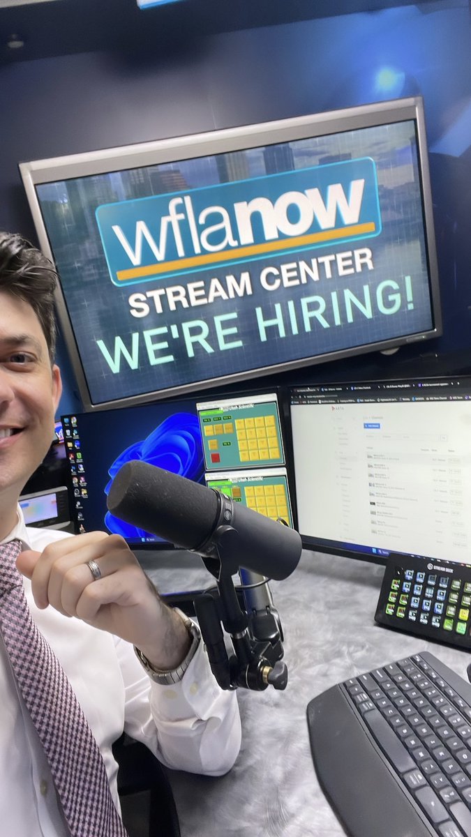 Some exciting news to share... the #StreamCenter is hiring! @WFLA is looking for a Livestream Host & Producer to join me in news streaming as we explore the future of interactive media & content creation. Feel free to share! Job Posting: nexstar.wd5.myworkdayjobs.com/en-US/nexstar/… #NexstarNation