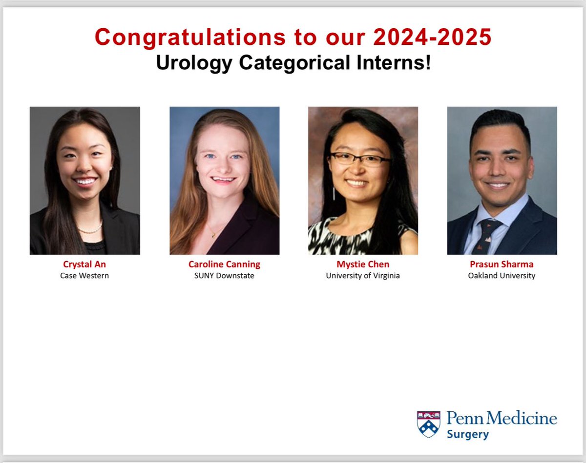 Happy #Matchday2024! We are proud to introduce the newest members of the Penn Urology family. We can't wait for you to join us!! #MatchDay #medtwitter #SurgTwitter