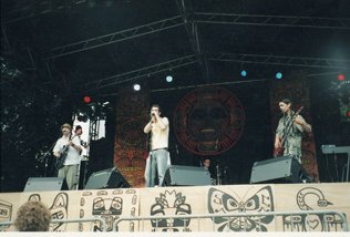 That time I played The Ottawa Bluesfest 'Blacksheep' stage (appropriate) with some out-of-towners!!! 
💀🎸 
C.R. is one of the best blues harp players I've heard!
#SessionMusician #TeamPlayer #AintNoMoneyInRockAndRoll #CRAvery #OttawaBluesfest