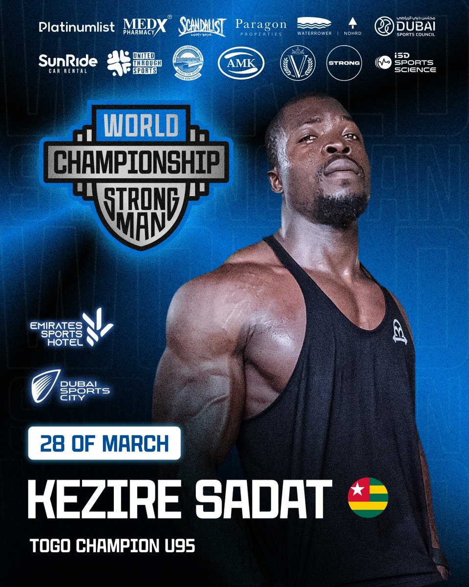 🌟 Spotlight on Togo's Titans: Kezire Sadat U95 &amp; Balakiyeme Françoise 🌟
Get ready to witness the strength and determination of Togo's champions, Kezire Sadat and Balakiyeme Françoise, as they compete in the World Strongman Championship on March 28 at… t2p.pw/U9GkxVhRes