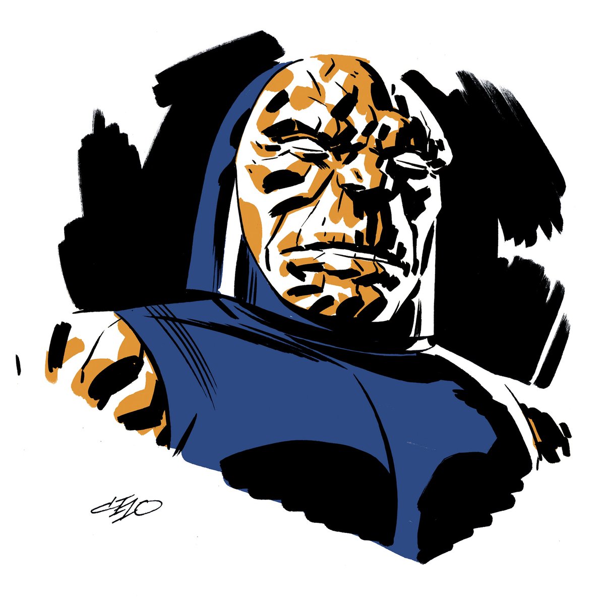 For some reason, I draw Darkseid often. This one is in ink markers on bristol.