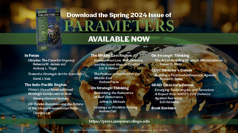 The Spring issue of Parameters is out! Go to press.armywarcollege.edu/parameters/ or find the mobile friendly issue here > publications.armywarcollege.edu/USAWC-Press/Pa…