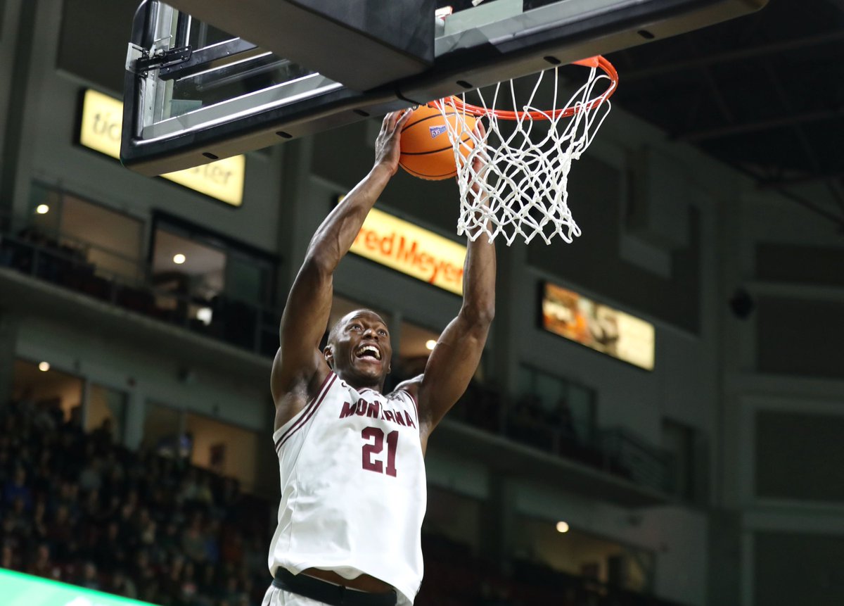 The emergence of Laolu Oke as a true two-way rim runner and anchor in the middle for #GrizHoops was a huge factor in Montana winning 23 games this season. 

The Griz will continue to play despite Wednesday's #BigSkyMBB title game loss 

📸 <a href="/Brooksnuanez/">Brooks Nuanez</a>