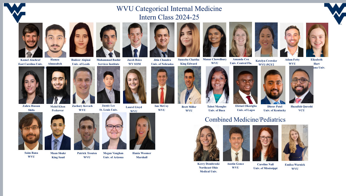 WVU IM Residency (@imwvu) on Twitter photo Welcome to our 2024 Match Class! Welcome to our 2024 Match Class!