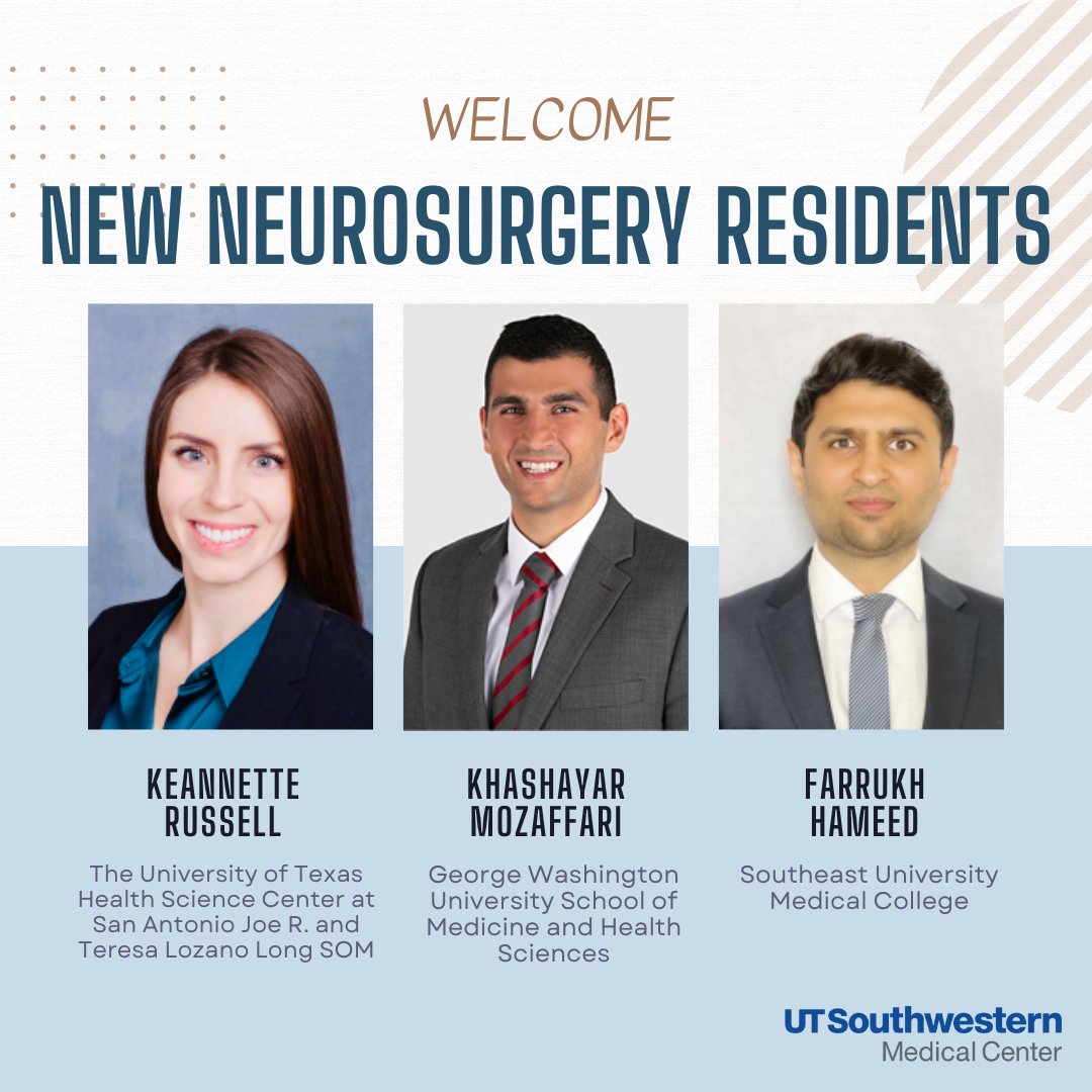 UTSW Neurosurgery (@utswneurosurg) on Twitter photo Happy @MatchDay2024! We are so excited to have these incredible individuals join the Neurological Surgery Residency at UT Southwestern Medical Center!
@UTSWNews <a href="/UTSWBrain/">UT Southwestern O'Donnell Brain Institute</a> <a href="/UTSWNSResidency/">UTSW Neurosurgery Residency</a> #residents Happy @MatchDay2024! We are so excited to have these incredible individuals join the Neurological Surgery Residency at UT Southwestern Medical Center!
@UTSWNews <a href="/UTSWBrain/">UT Southwestern O'Donnell Brain Institute</a> <a href="/UTSWNSResidency/">UTSW Neurosurgery Residency</a> #residents