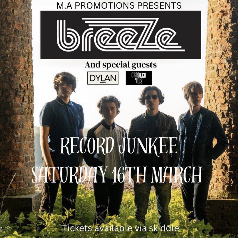 SHEFFIELD 🚨 (And anyone even remotely near Sheffield) TOMORROW we’ll be supporting @breezeisaband alongside @DylanWardMusic_ get those tickets it’ll be a good one! @RecordJunkee @MAPromotions2 🎫 skiddle.com/whats-on/Sheff… #SheffEvents #Sheffieldissuper #Sheffield