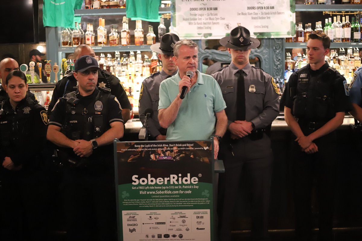 This morning, @WRAP_org kicked off their 2024 St. Patrick’s Day SoberRide Campaign at Ireland’s Four Courts. Chief Penn, along with area stakeholders, discussed the dangers & consequences of choosing to drive drunk as well as options for arriving home safely.