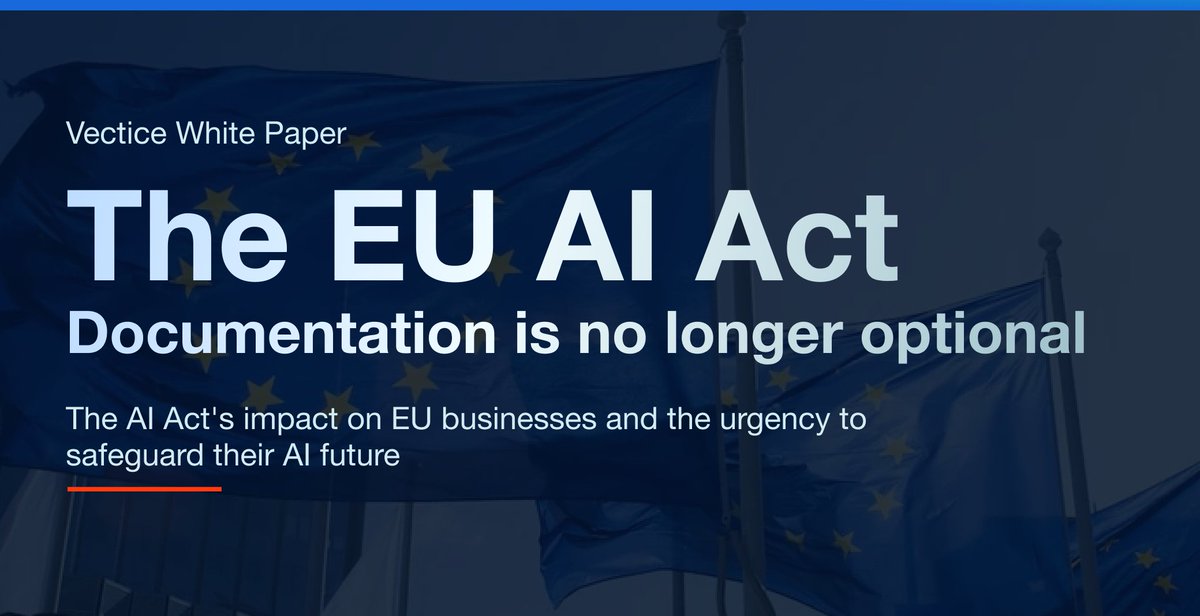 APPROVED: EU AI ACT - DOCUMENTATION IS NO LONGER OPTIONAL 🚨 Discover how Vectice facilitates compliance with automated AI project documentation in our latest white paper. 

Here's all you need to know: blog.vectice.com/white-paper-th…

#EUAIAct #AICompliance