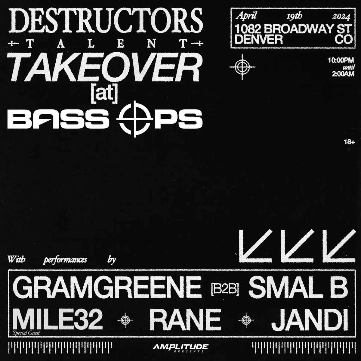 SMAL B (@smalb_monsters) on Twitter photo DENVER !!! I'm making my return at BassOps but this time I'm going B2b with the only one <a href="/GramGreeneCam/">gramgreene</a> 😈🔪 4/19
Destructorstalent takeover 🤝
See y'all there!! Tickets in bio
<a href="/AmplitudeDenver/">Amplitude Presents</a>
#MONSTERS DENVER !!! I'm making my return at BassOps but this time I'm going B2b with the only one <a href="/GramGreeneCam/">gramgreene</a> 😈🔪 4/19
Destructorstalent takeover 🤝
See y'all there!! Tickets in bio
<a href="/AmplitudeDenver/">Amplitude Presents</a>
#MONSTERS